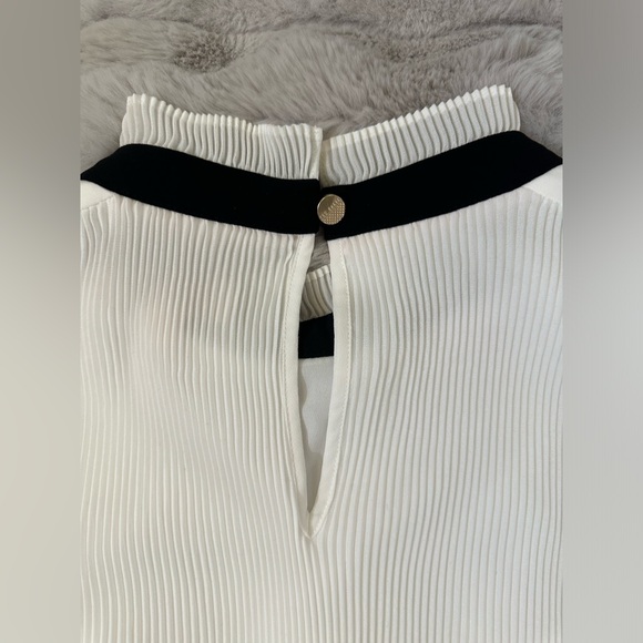 Ted Baker London white pleated blouse size 3 Medium - Picture 5 of 8